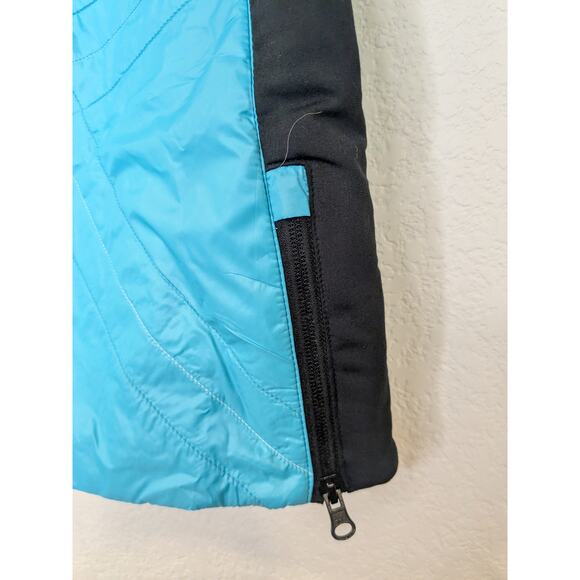 SWIX Cross Country Ski Mini Puffer Skirt Black Turquoise Womens Size Small - Picture 6 of 9